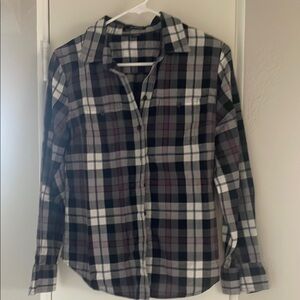 Plaid Button-Up Shirt